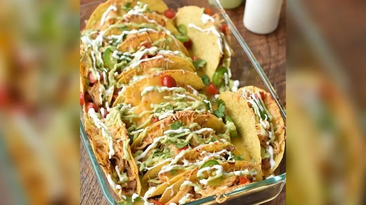 Crock Pot Chicken Baked Tacos