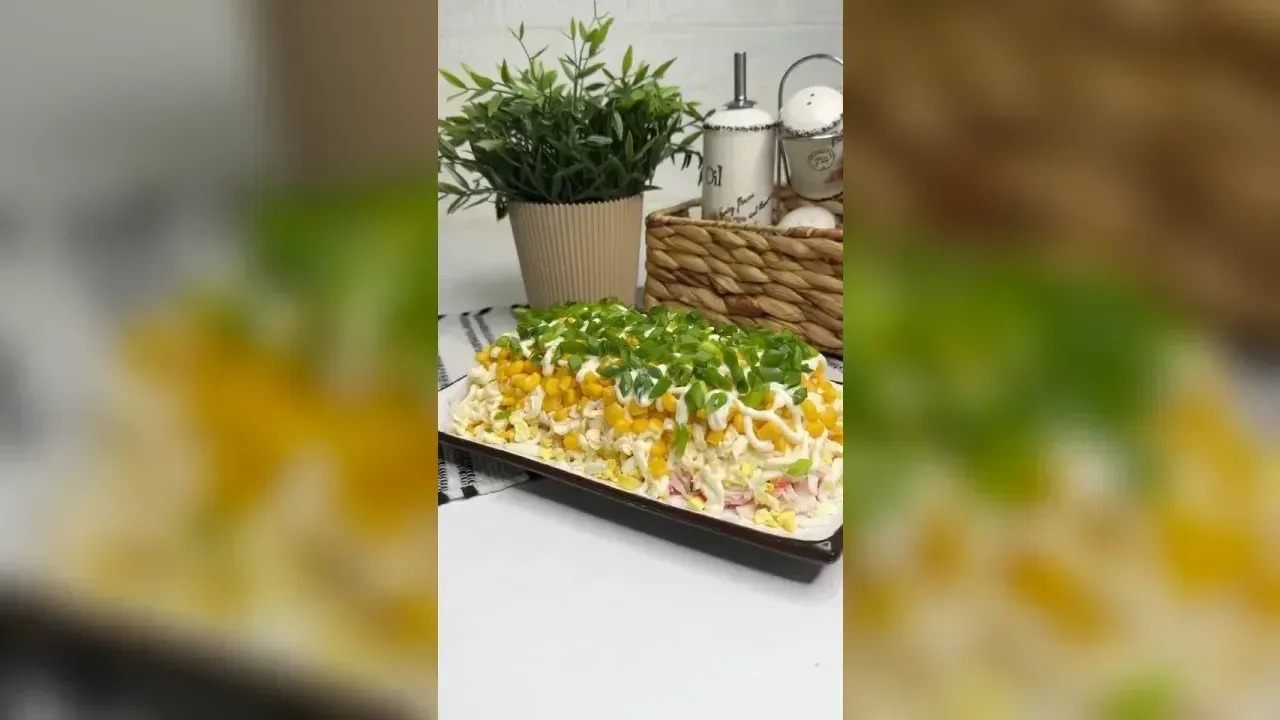 Layered Crab Stick Salad
