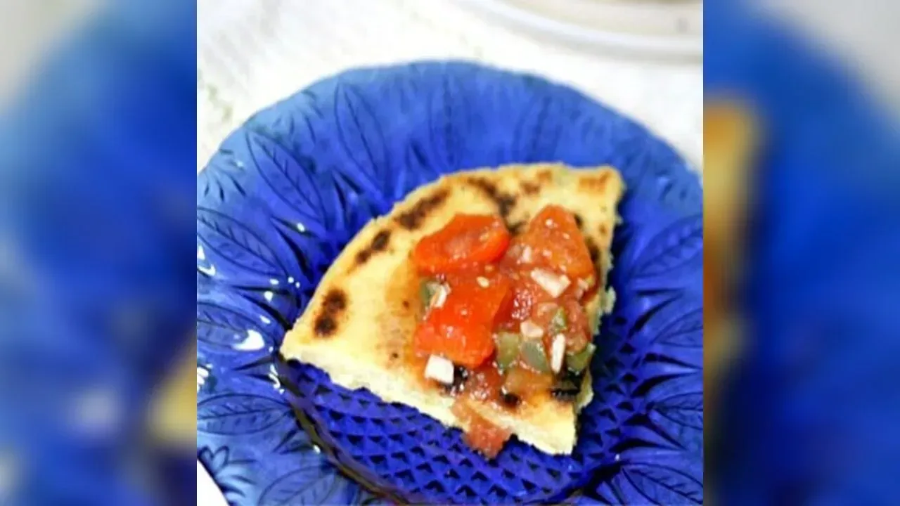 Algerian Bouzgene Berber Bread with Roasted Pepper Sauce