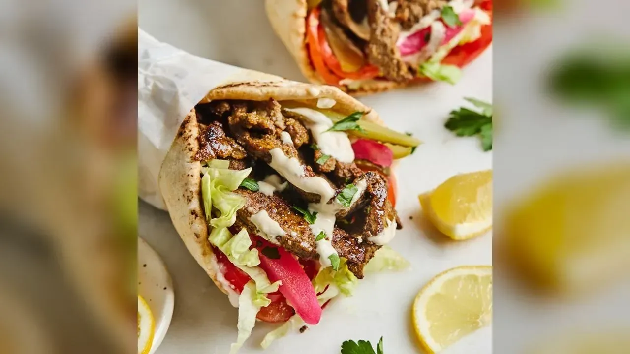 Shawarma chuck roast wrap