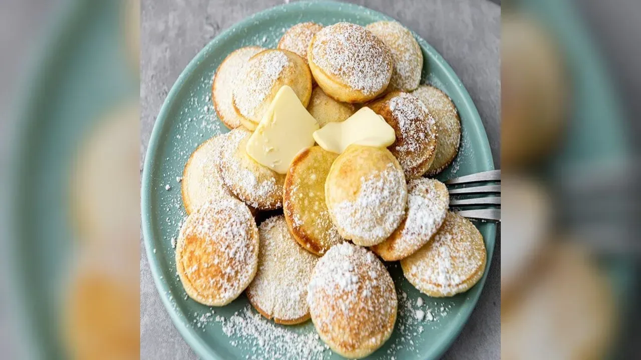 Dutch poffertjes (mini pancakes)
