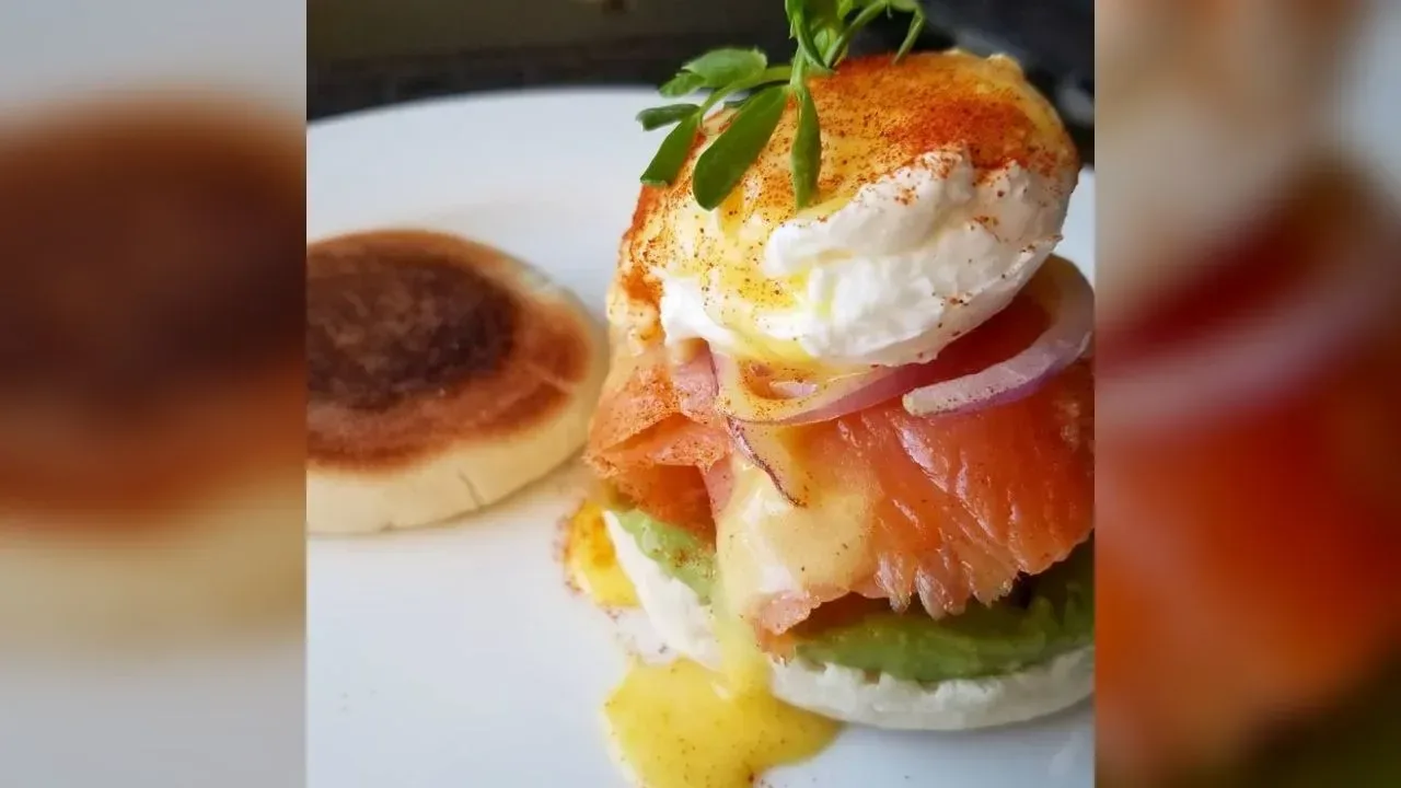Salmon Eggs Eggs Benedict