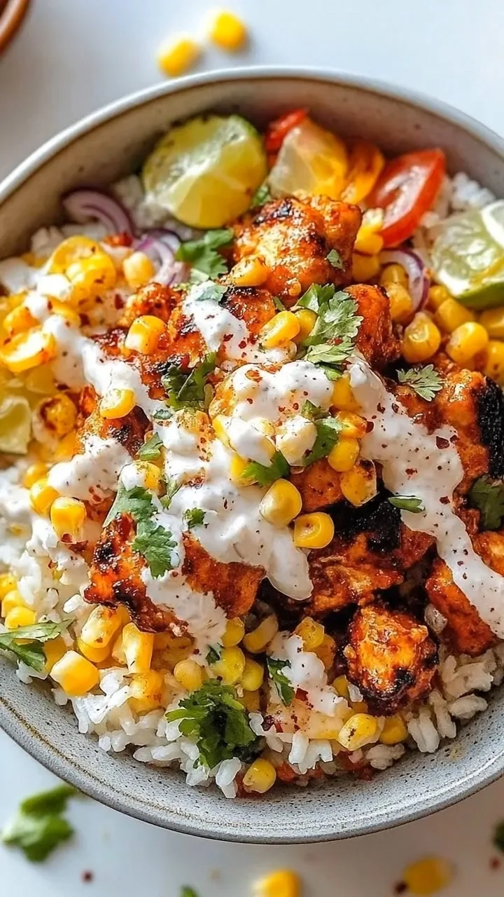 Боул із куркою та кукурудзою у стилі street corn