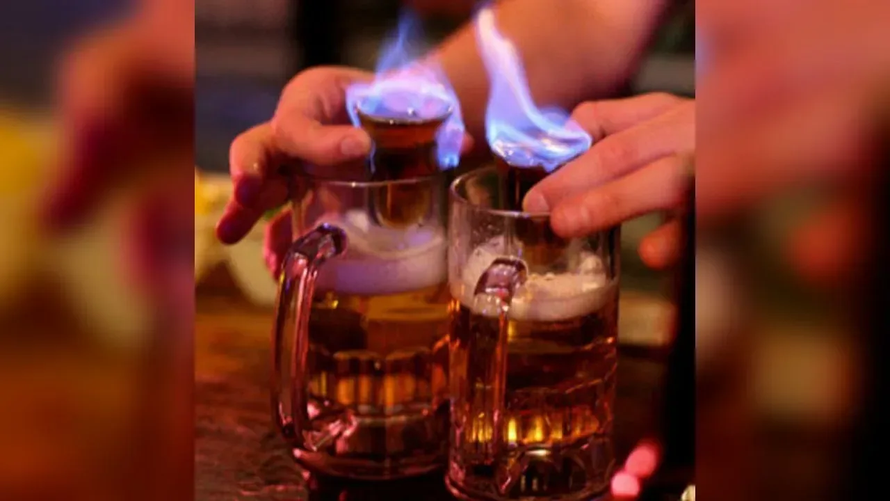 Flaming Dr. Pepper