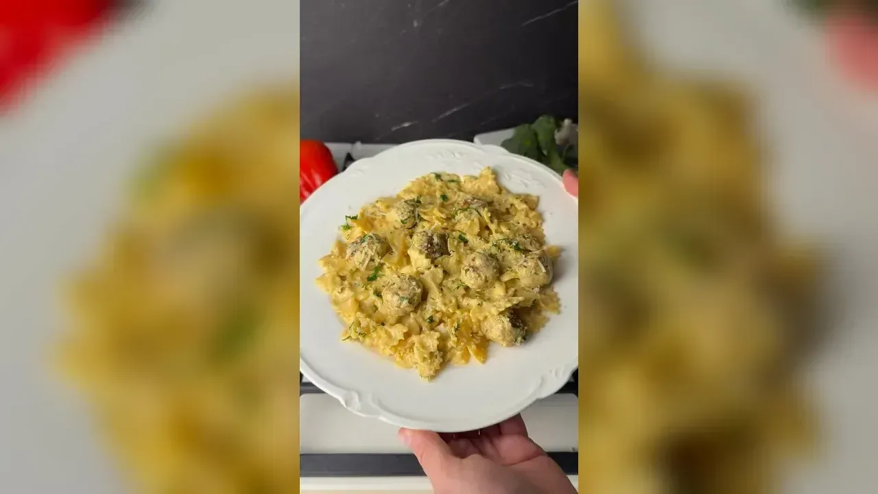 Creamy Teriyaki Meatballs with Pasta