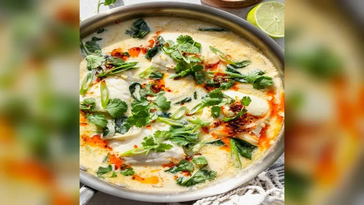 Thai-style fish broth with greens