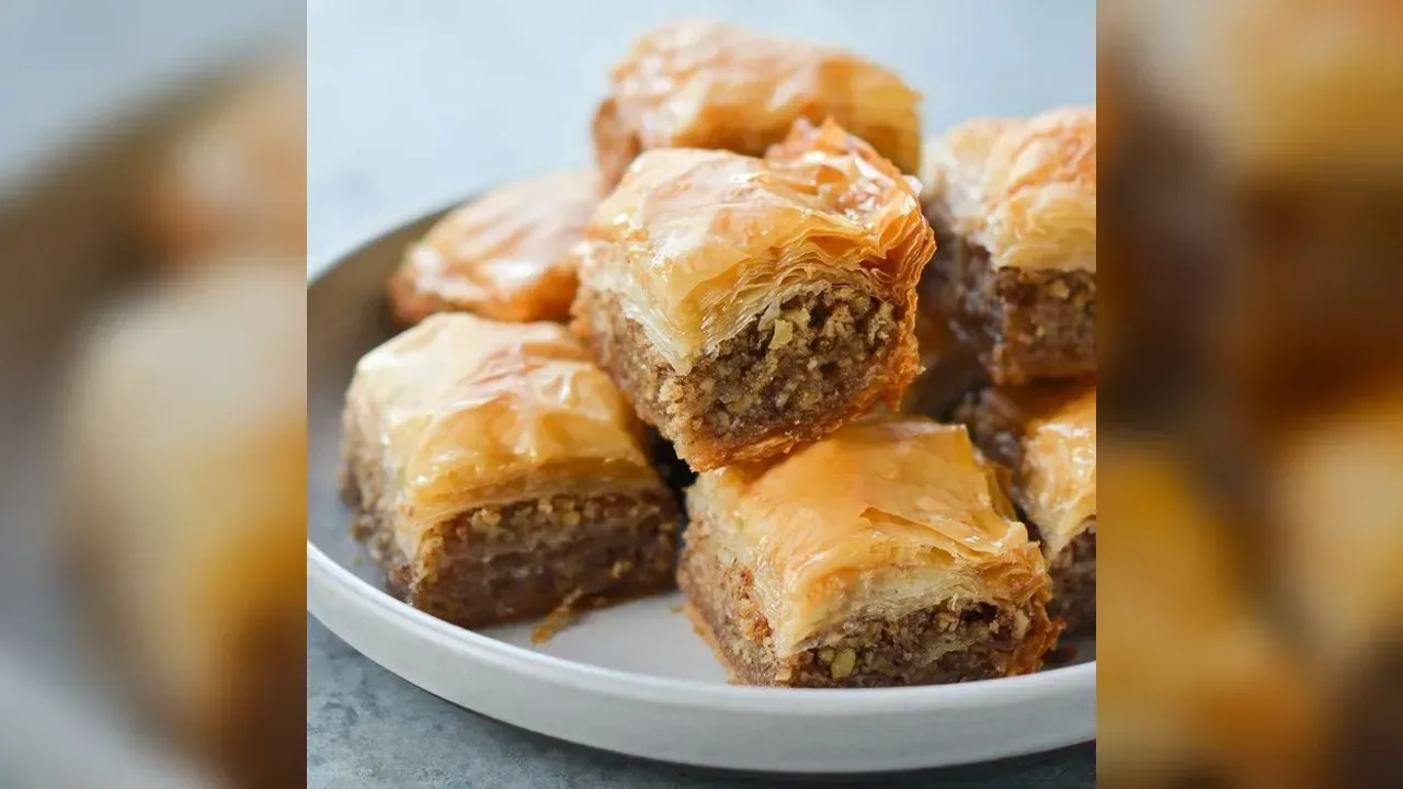 Baklava with spiced nuts, ricotta & chocolate