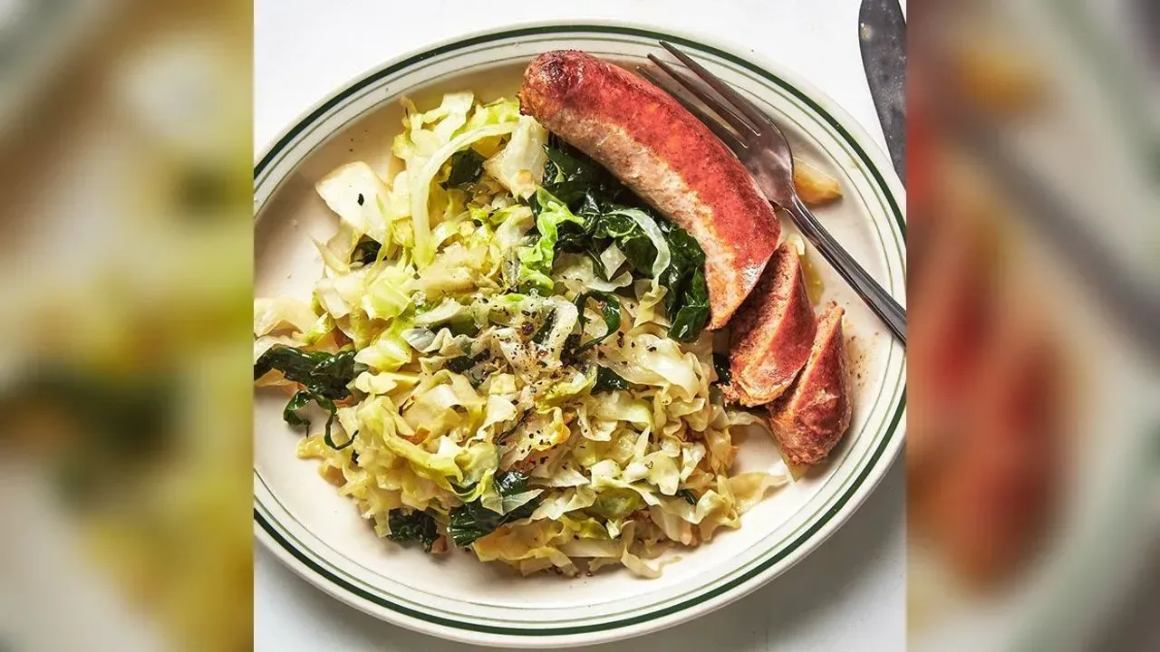 Crispy Sausages and Greens