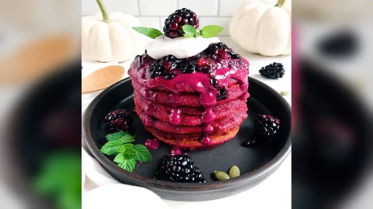 Beetroot pancakes