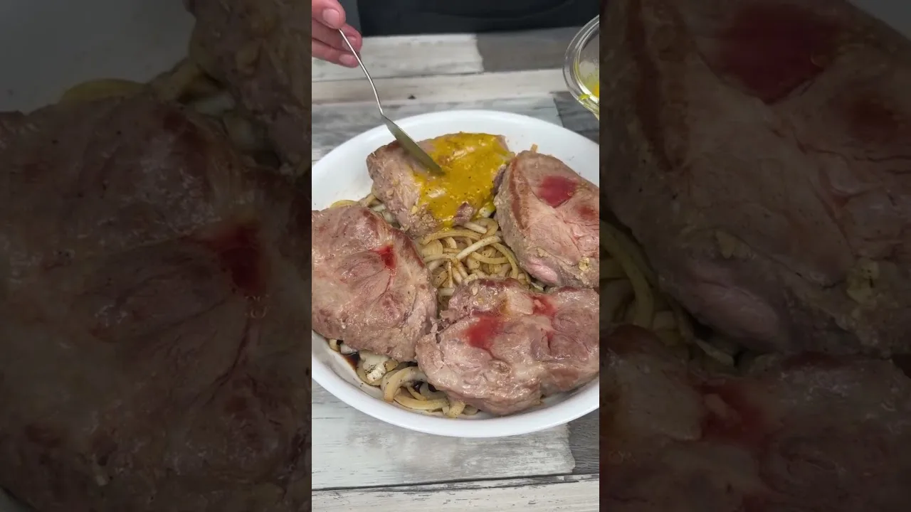 Pork con salsa di miele e senape