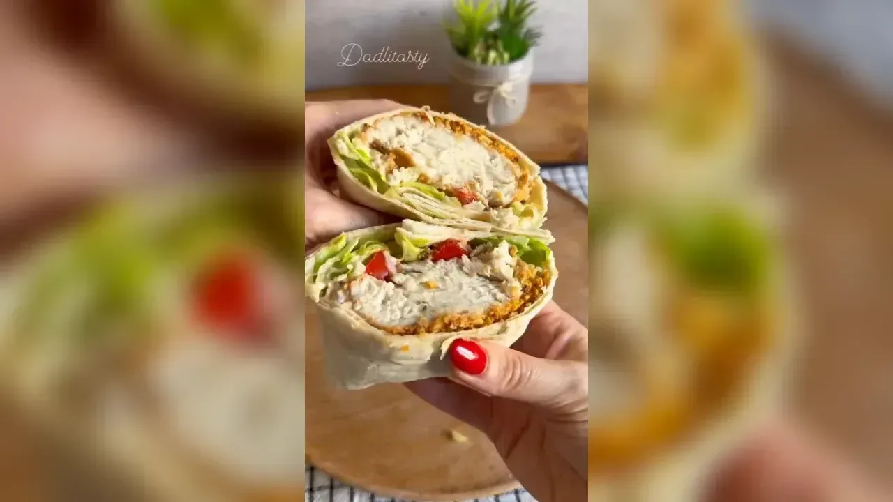 Crispy Cornflake-Crusted Chicken Wrap