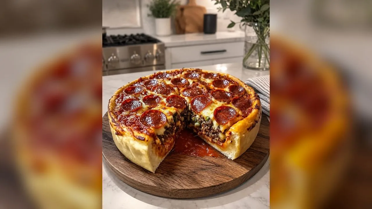 Loaded Deep-Dish Pizza