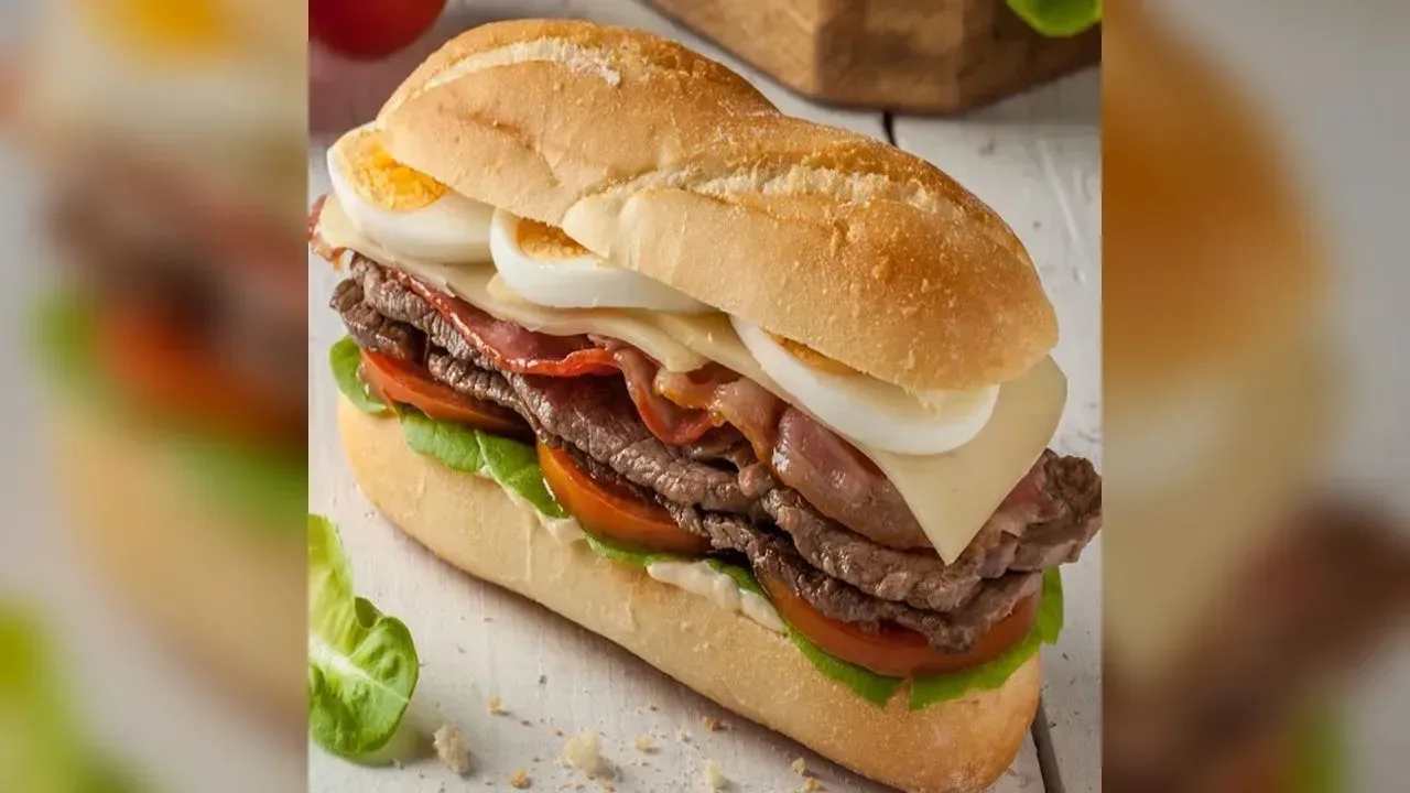 Chivito sandwich