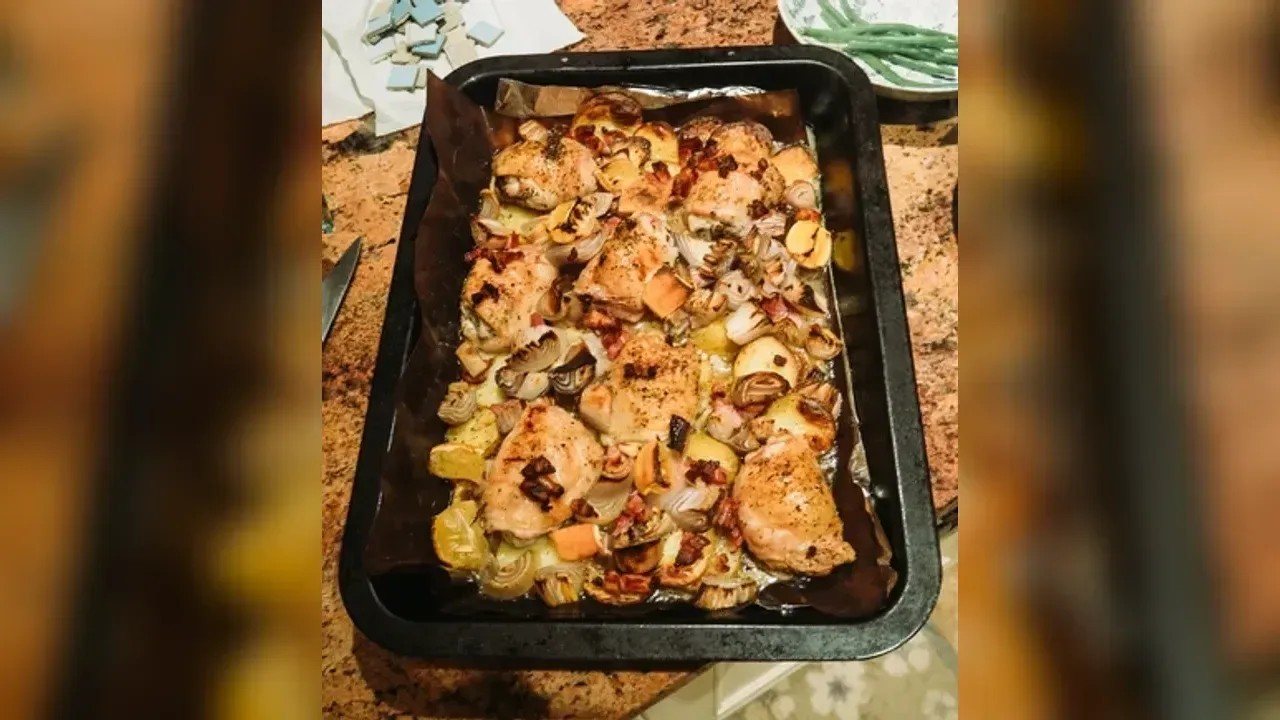 Lemon and oregano chicken traybake