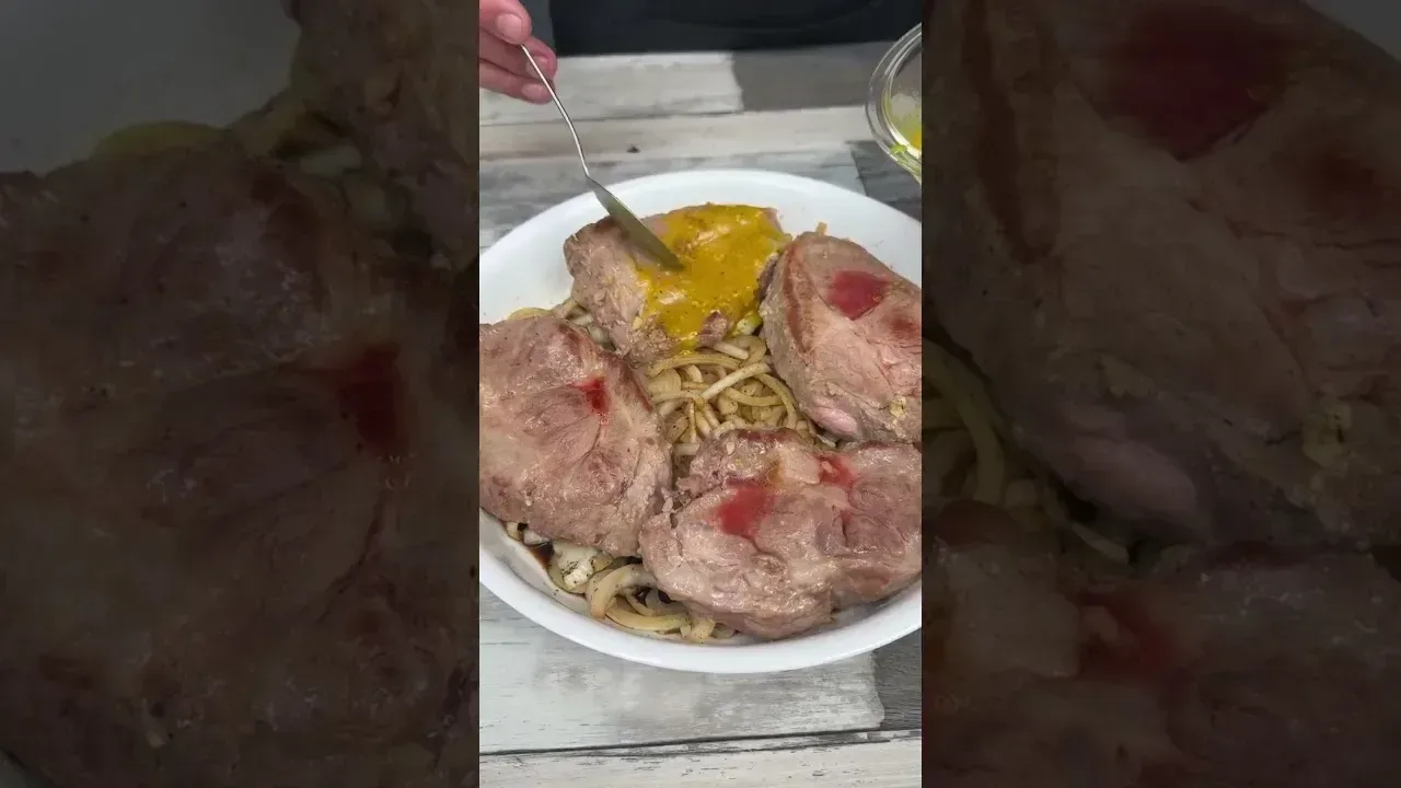 Pork con salsa di miele e senape
