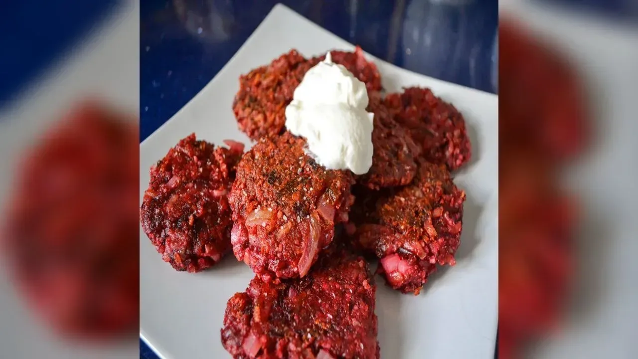 Beetroot latkes