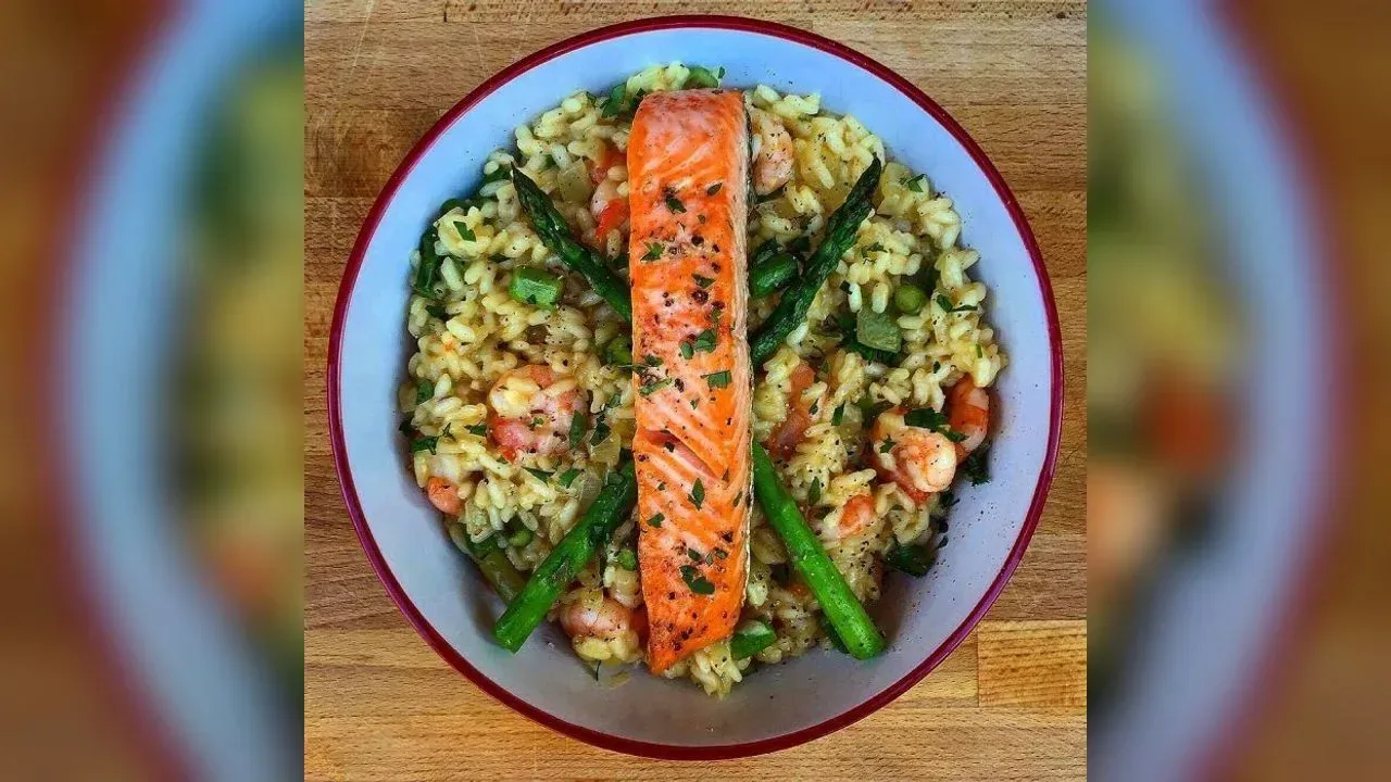 Salmon Prawn Risotto