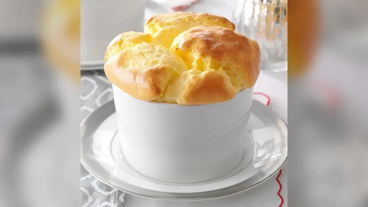 Three-cheese souffles