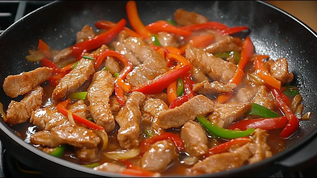 Marinated Pork with Rice and Green Salad