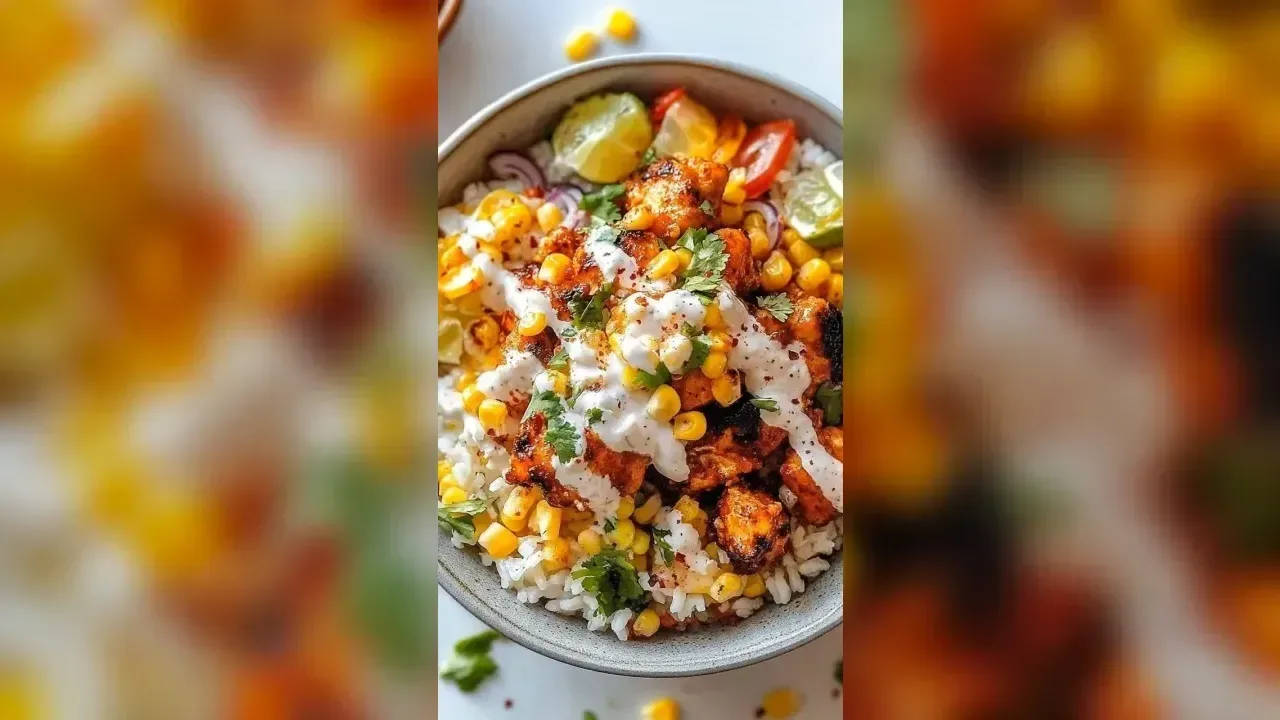 Боул із куркою та кукурудзою у стилі street corn