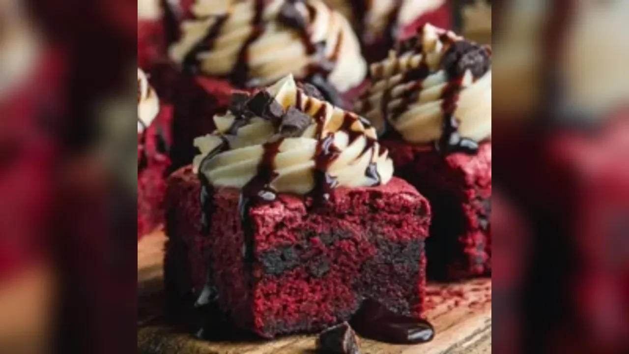 Vampire Bite Red Velvet Brownies